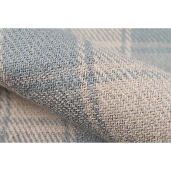 Marlborough Charles Plaid Handwoven Wool Rug, Light Blue - Rugs - 4