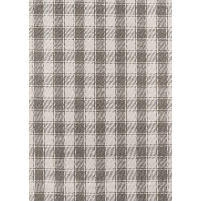 Marlborough Charles Plaid Handwoven Wool Rug, Grey