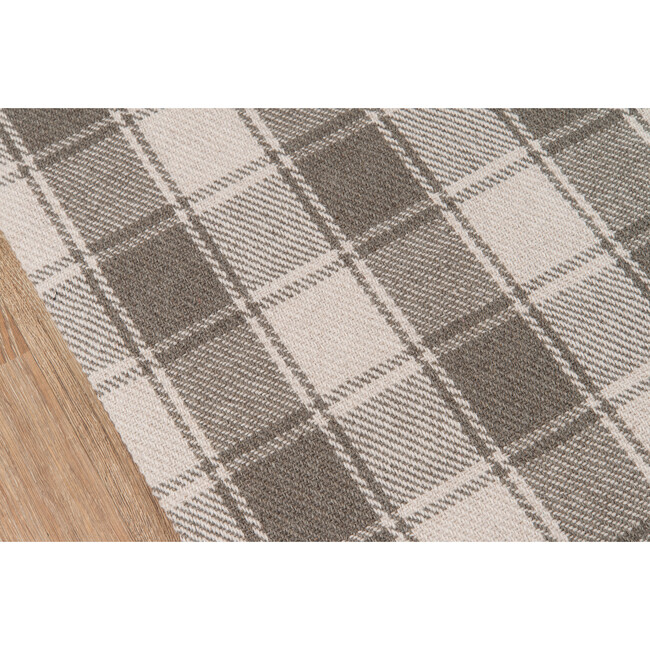 Marlborough Charles Plaid Handwoven Wool Rug, Grey - Rugs - 5