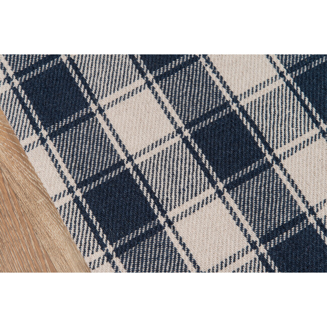 Marlborough Charles Plaid Handwoven Wool Rug, Navy - Rugs - 5