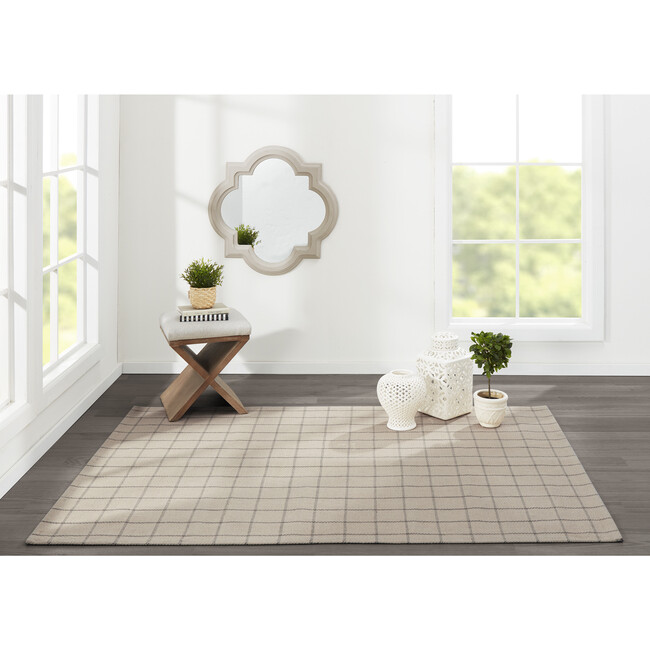 Marlborough Deerfield Check Rug, Ivory - Rugs - 7