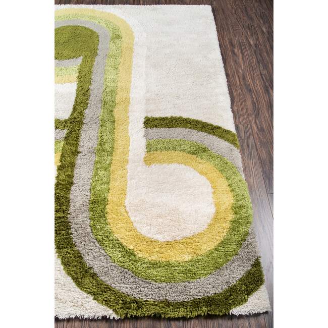 Retro Bullseye Hand-Tufted Rug, Green - Rugs - 6