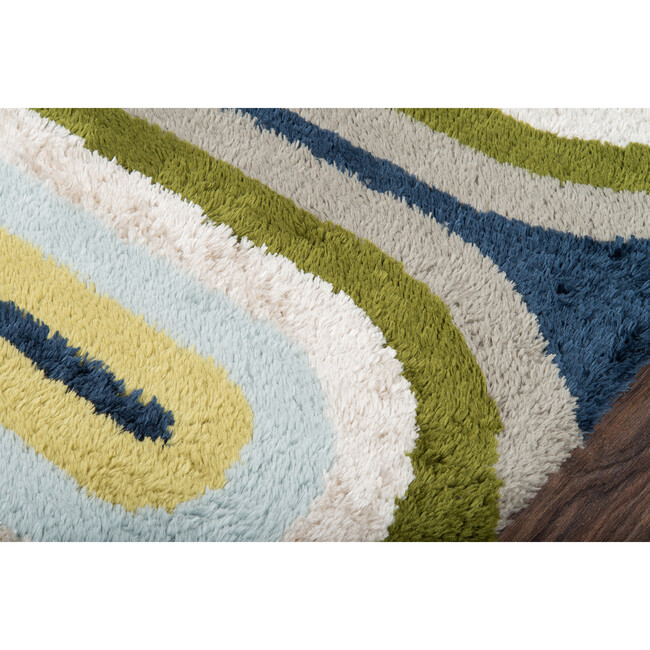 Retro Wave Hand-Tufted Rug, Green Multi - Rugs - 5