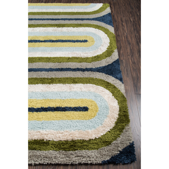 Retro Wave Hand-Tufted Rug, Green Multi - Rugs - 6