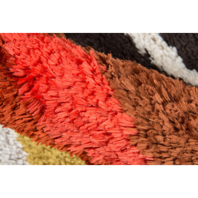 Retro Wave Hand-Tufted Rug, Red - Rugs - 4