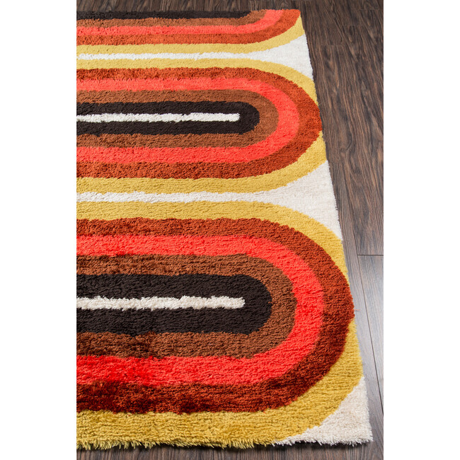 Retro Wave Hand-Tufted Rug, Red - Rugs - 6