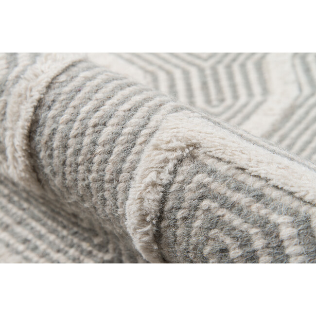 Langdon Prince Handwoven Wool Rug, Grey - Rugs - 3