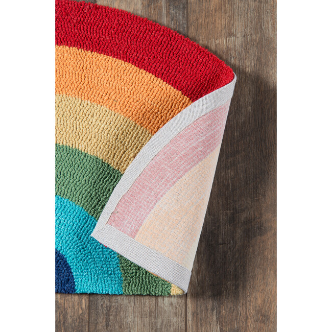 Rainbow Half Moon Hand-Hooked Rug, Multi - Rugs - 4
