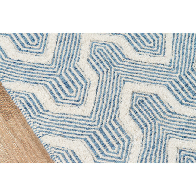 Langdon Prince Handwoven Wool Rug, Blue - Rugs - 5