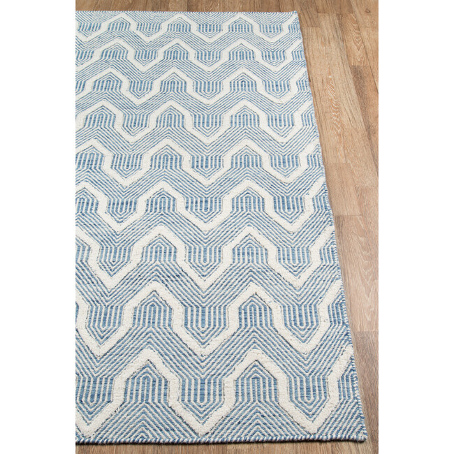 Langdon Prince Handwoven Wool Rug, Blue - Rugs - 6