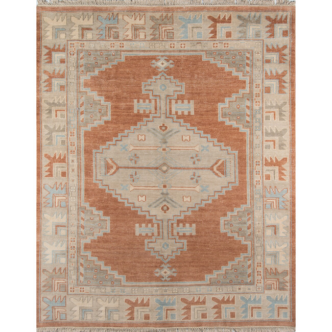 Concord Walden Hand-Knotted Wool Rug, Rust