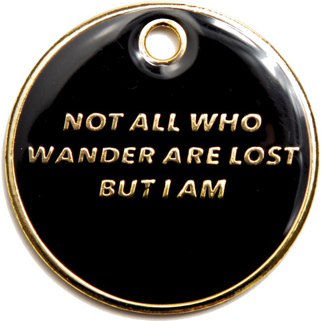 Wander Tag, Black and Gold