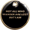 Wander Tag, Black and Gold - Pet ID Tags - 1 - thumbnail