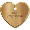 Pink Heart Tag, Pink and Gold - Pet ID Tags - 2
