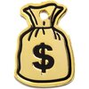Money Bag Tag, Gold and Black - Pet ID Tags - 1 - thumbnail