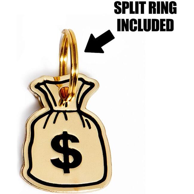 Money Bag Tag, Gold and Black - Pet ID Tags - 4