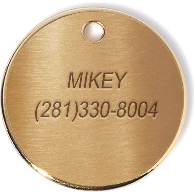 Cute but Psycho Tag, White and Gold - Pet ID Tags - 2