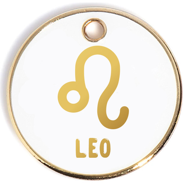 Zodiac Tag, White and Gold - Pet ID Tags - 9