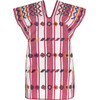 Kid's Kaftan, Pink & White - Dresses - 2
