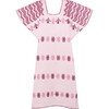 Kid's Kaftan, White & Light Pink - Dresses - 2