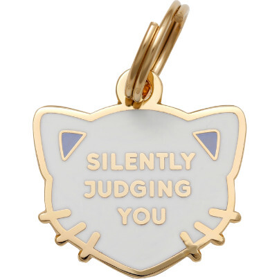 Silently Judging You Pet ID Tag, White - Pet ID Tags - 1