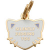 Silently Judging You Pet ID Tag, White - Pet ID Tags - 1 - thumbnail