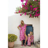 Kid's Kaftan, Pink & White - Dresses - 3 - thumbnail
