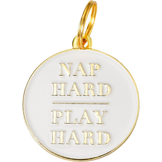 Nap Hard Play Hard Pet ID Tag