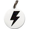 Lightning Bolt Pet ID Tag, Silver and Black - Pet ID Tags - 1 - thumbnail
