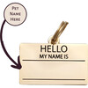 Hello My Name is Pet ID Tag, Gold - Pet ID Tags - 1 - thumbnail