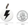 Lightning Bolt Pet ID Tag, Silver and Black - Pet ID Tags - 4 - thumbnail