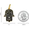 Hamsa Pet ID Tag, Black and Gold - Pet ID Tags - 6