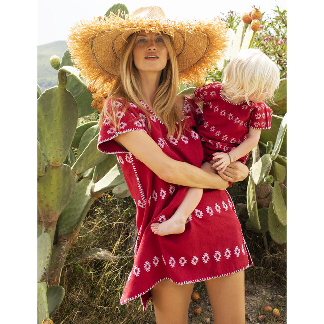 Kid's Kaftan, Red - Dresses - 4