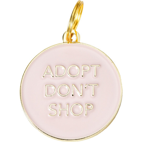 Adopt Don't Shop Pet ID Tag, Pink - Pet ID Tags - 1