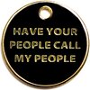 Call My People Tag, Black and Gold - Pet ID Tags - 1 - thumbnail
