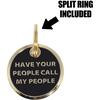 Call My People Tag, Black and Gold - Pet ID Tags - 4 - thumbnail