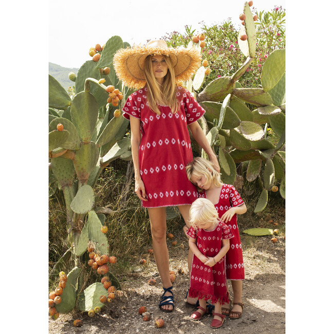 Kid's Kaftan, Red - Dresses - 5