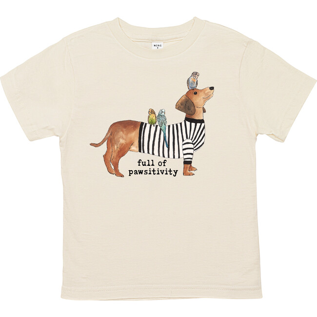 Full Of Pawsitivity Unbleached Toddler Tee