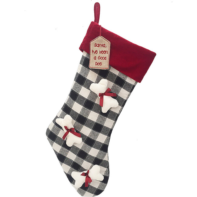 Good Dog Check Christmas Stocking - Stockings - 1