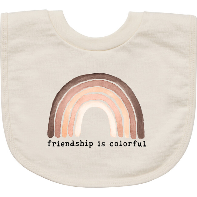 Friendship is Colorful Unbleached Bib - Bibs - 1