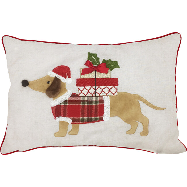 Dachshund Dog Christmas Pillow Cover