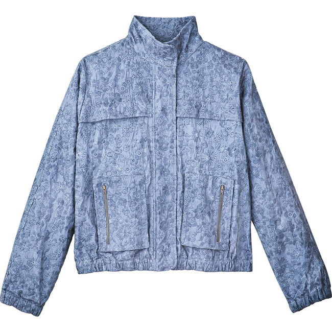 Women's Katie Jacket, Blue Smoke Embroidery