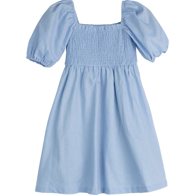 Celeste Smocked Dress, Dusty Blue - Dresses - 3