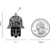 Hamsa Pet ID Tag, Black and Silver - Pet ID Tags - 4