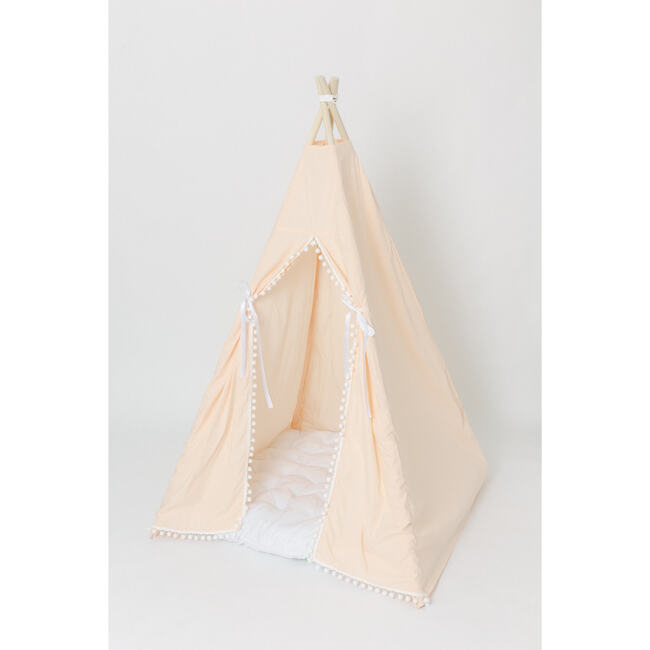 Maddie Play Tent, Peach/White
