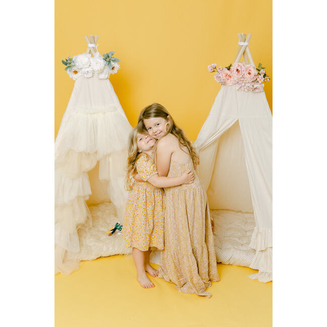 Ivory Ruffle Tulle Play Tent - Play Tents - 7