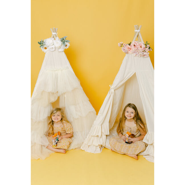 Amelia Play Tent, Cream Ruffle - Play Tents - 6