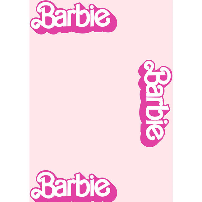 Barbie 80s Logo Traditional Wallpaper, Pink - Wallpaper - 3