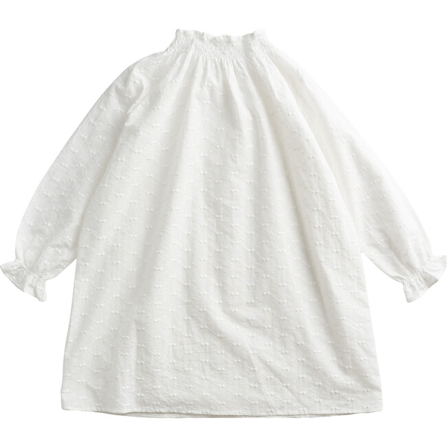 Embroidered Sabine Dress, Ecru - Dresses - 1
