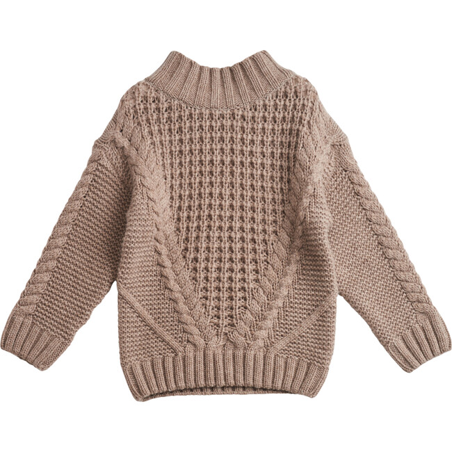 Cable Knit Sweater, Hazlenut